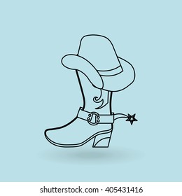 wild west icon  design 
