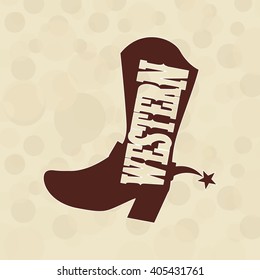 wild west icon  design 