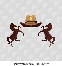 wild west icon  design 
