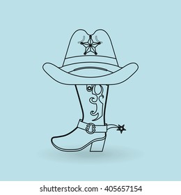 wild west icon  design 