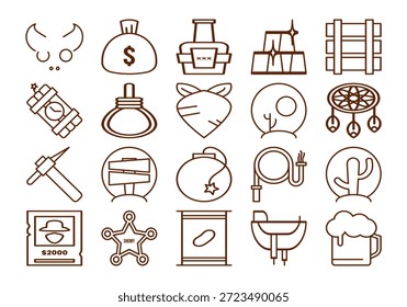 Wild-West-Symbolpaket