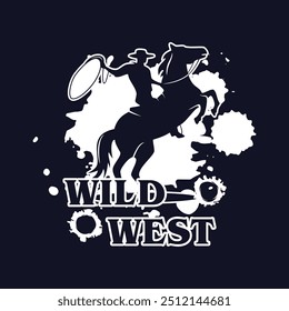 wild west lasso cowboy silhouette