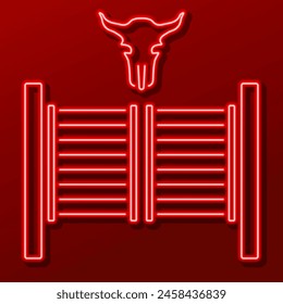 wild west neon sign, modern glowing banner design, colorful modern design trend on black background. Vector illustration.