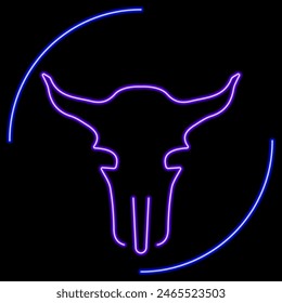 wild west neon sign, modern glowing banner design, colorful modern design trend on black background. Vector illustration.