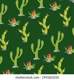 wild west pattern green background
