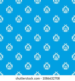 Wild west revolver pattern vector seamless blue repeat for any use