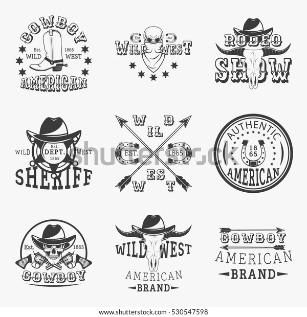 Wild West Rodeo Show Sheriff Cowboy Stock Vector (Royalty Free ...