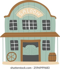 Wild West Saloon Vector Illustration