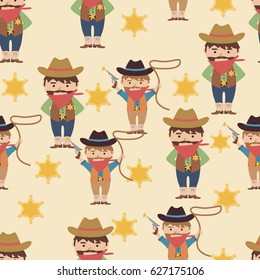 Wild West seamless pattern. Vector illustration