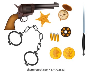 Wild west set cowboy