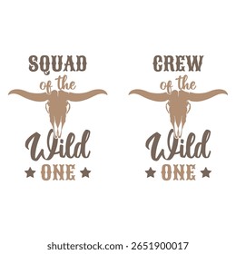 Wild West Skull Design With Spirit Themed Text