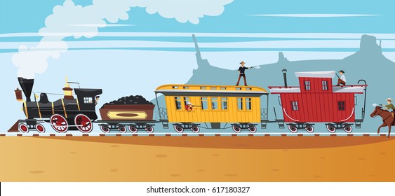 Wild west Steam train robbery