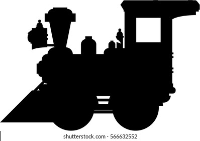 Wild West Steam Train in Silhouette