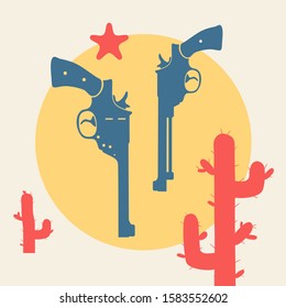 Wild west symbol illustration vector