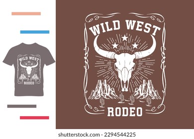 Wild west t shirt design