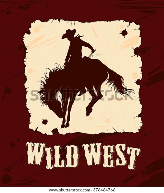 Wild West Vector Background Man On Stock Vector (Royalty Free ...