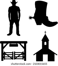 Wild West Vector Silhouette Pack