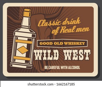 Wild West Vintage Retro Poster Whiskey Stock Vector (Royalty Free ...