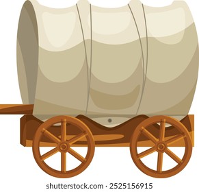 Vagão selvagem oeste. Transporte antigo. Símbolo pioneiro