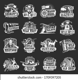 Wild West Vector Icons American Western Stock Vector (Royalty Free ...