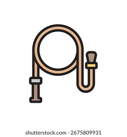 Wild West Whip Icon Vector Illustration
