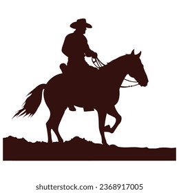 Wild Western Black Color Vector