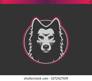 Wild Wolf Circular Logo. Vector Art