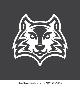 Wild wolf logo illustration