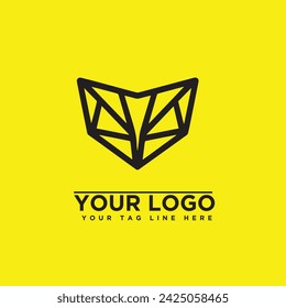 Wild Wolf Logo Vector Illustration. wild head wolf fierce face logo design inspiration, Creative Fox Head Logo Symbol Vector Design