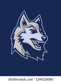 Wild wolf mascot logo design