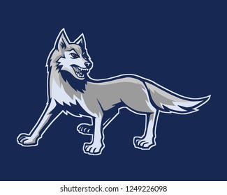 Wild wolf mascot logo design