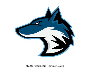 wild wolf mascot logo vector