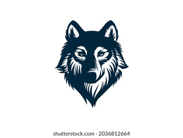 wild wolf mascot logo vector