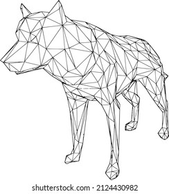 ángulo del vector del lino poligonal del lobo salvaje