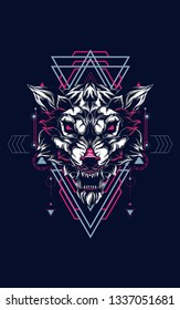 Wild Wolf Sacred Geometry 