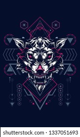 Wild Wolf Sacred Geometry 