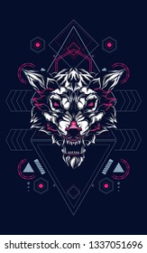 Wild Wolf Sacred Geometry 