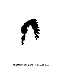 Wild Wolf Symbol Logo. Vector Illustration.