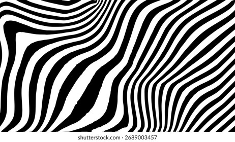 Wild zebra skin pattern with black and white stripes texture detail is a seamless animal print from nature