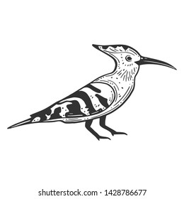 Wildbird hoopie. Vector concept in doodle and sketch style. Hand drawn illustration for printing on T-shirts, postcards.