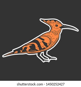 Wildbird hoopie. Vector concept in doodle and sketch style. Hand drawn illustration for printing on T-shirts, postcards.