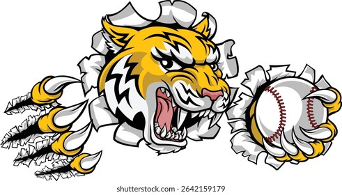 A wildcat or bobcat lynx bobcats wildcats sports team baseball ball mascot