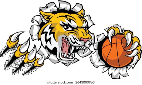 A wildcat or bobcat lynx bobcats wildcats sports team basketball ball mascot