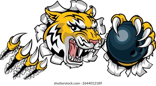 A wildcat or bobcat lynx bobcats wildcats sports team bowling ball mascot