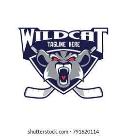 Wildcat Head Vector Hockey Logo Stock Vector (Royalty Free) 791620114 ...