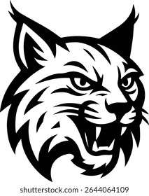 Wildcat рысь глава средней школы спортивной команды талисман изолирован на прозрачном фоне