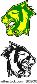 Wildcat Mascot Cartoon Face Illustration 