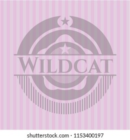 Wildcat pink emblem. Vintage.