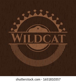 Wildcat wooden signboards. Vector Illustration.
