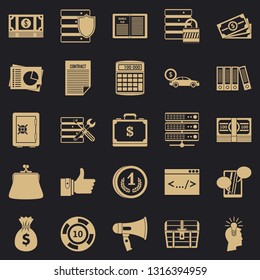 Wildcatter icons set. Simple set of 25 wildcatter vector icons for web for any design